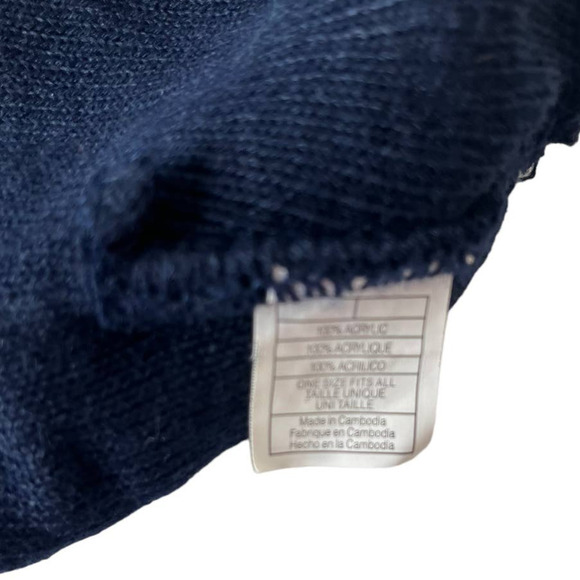 Denver Bronco Navy Blue 100% Acrylic Beanie Hat Cap Unisex - Picture 2 of 2